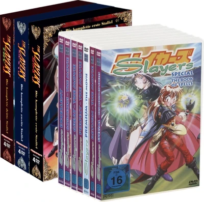 Slayers: Staffel 1-3 + OVAs + Filme - Komplettset