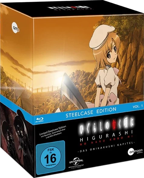 Higurashi no Naku Koro ni - Vol. 1/6: Limited Steelcase Edition [Blu-ray] + Sammelschuber