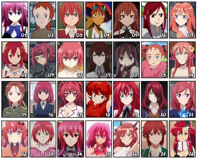 Which female redhead anime character do you like best?